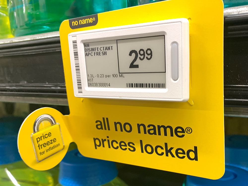 Loblaw freezes prices on no name brand products
