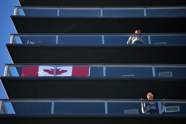 Condo balconies in Vancouver