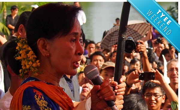 Aung San Suu Kyi, leader in Myanmar