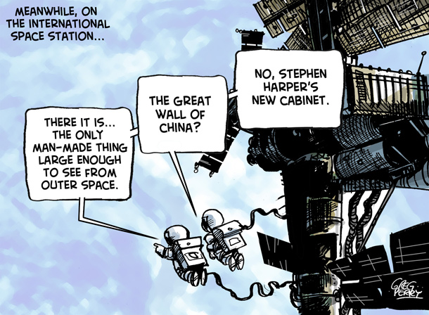 Cartoon about Harper's cabinet