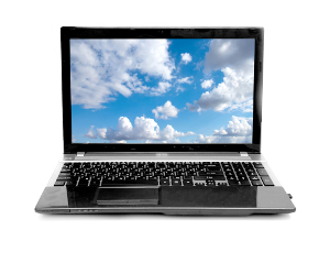 Clouds on a laptop