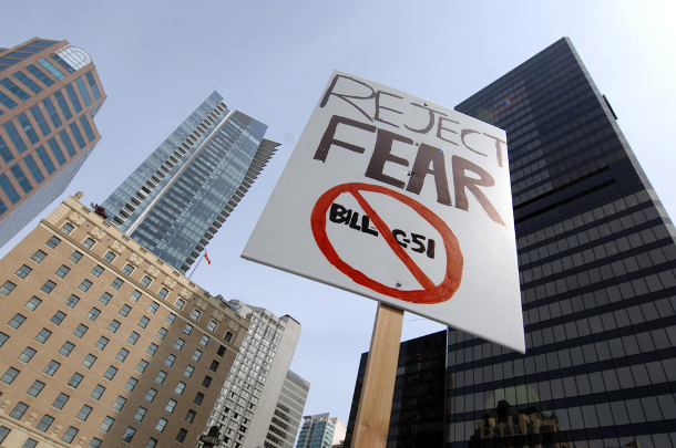 Reject C-51 protest sign