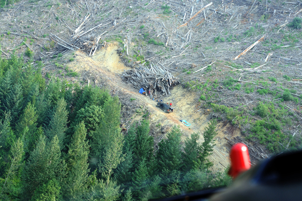 Stranded campers after Meager Creek landslide