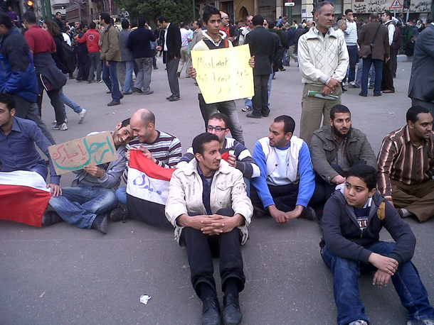 Young protestors in Egypt