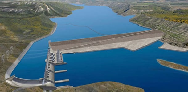 Artist's rendition of Site C dam