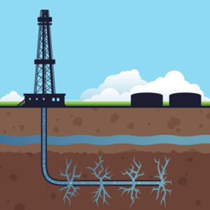 Diagram of fracking process