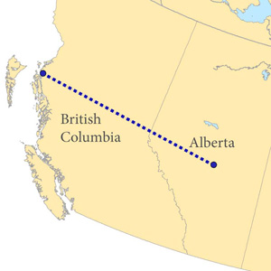 Northern Gateway pipeline route
