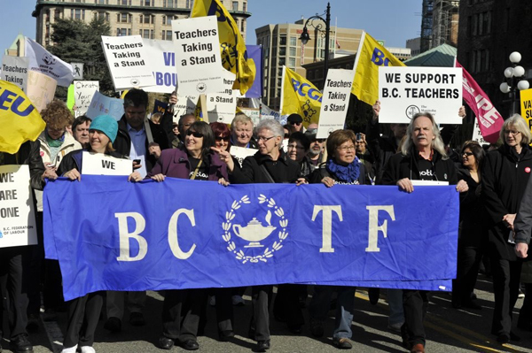 BCTF teachers protest 2012