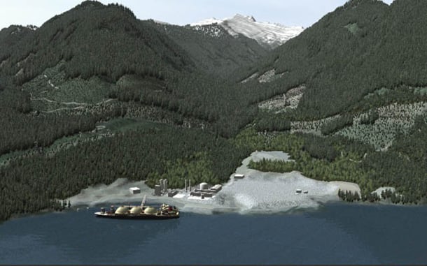 Woodfibre LNG rendering