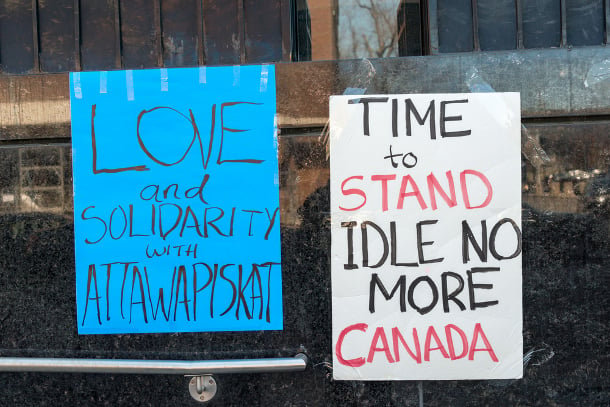Idle No More signs