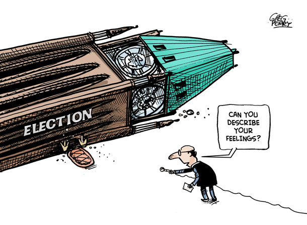 Cartoon about the 2011 federal election