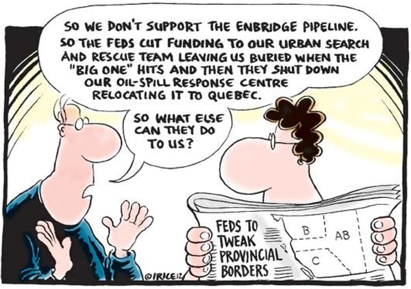 Ingrid Rice cartoon on Enbridge pipeline