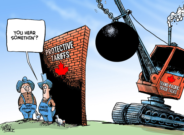 Cartoon on the TPP talks