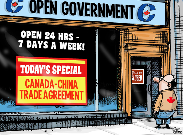 Canada China FIPA cartoon