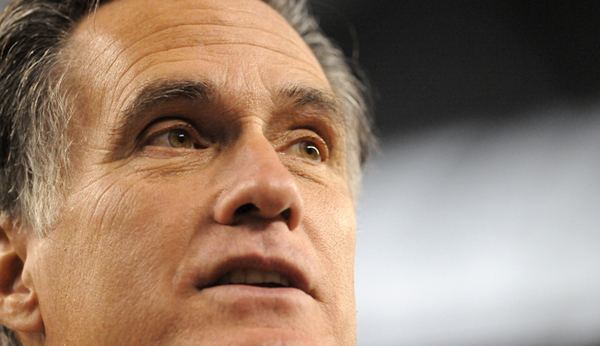 Mitt Romney's face, up close