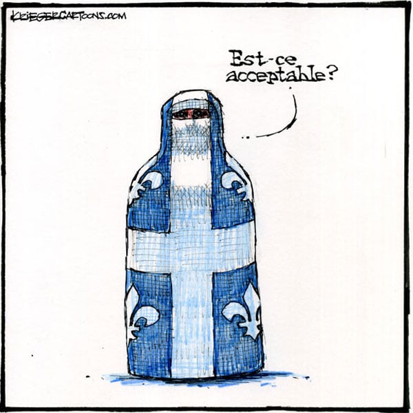 Cartoon about Quebec charter