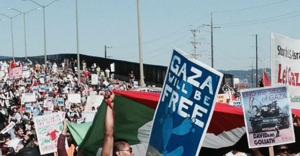 Pro-BDS rally in Oakland, California
