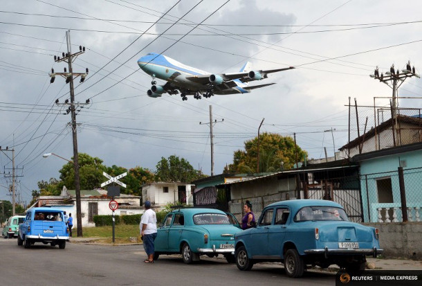 Air Force One in Havana