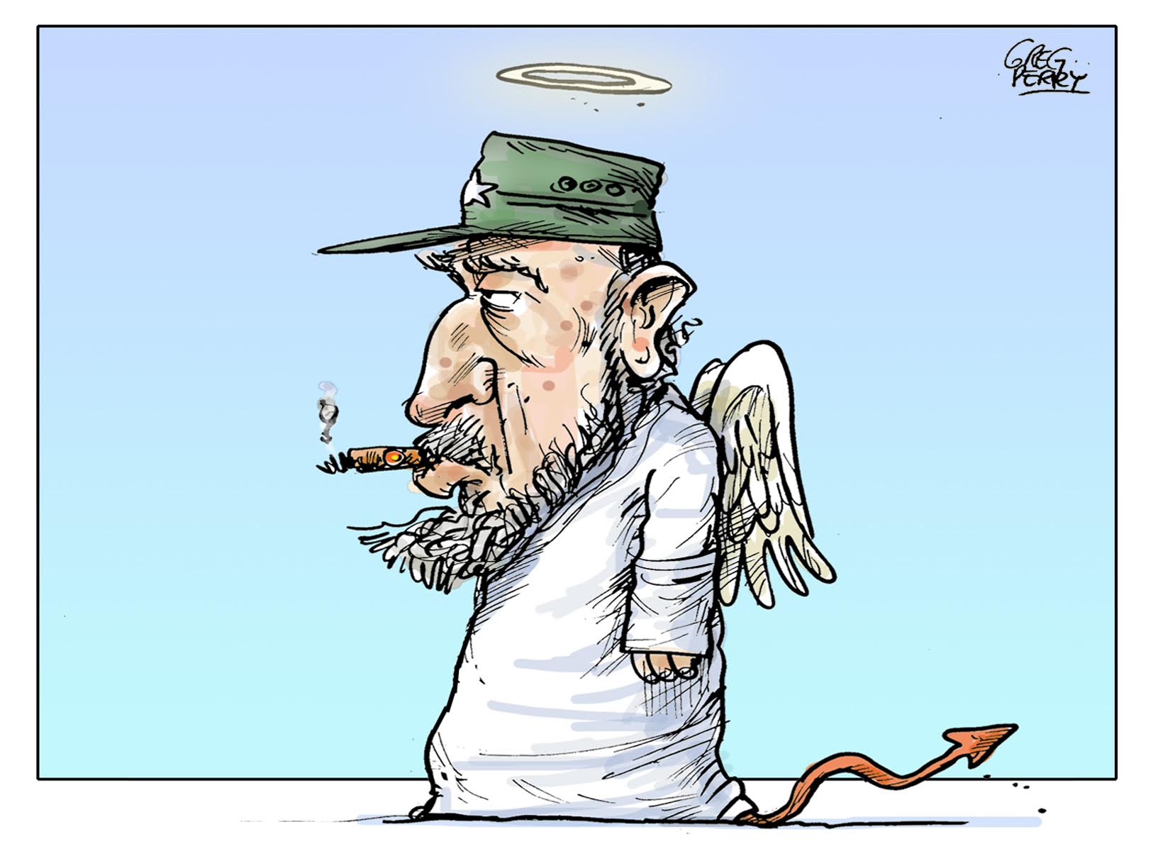 Fidel Castro Cartoon Drawing - Fidel Castro By srba | Famous People