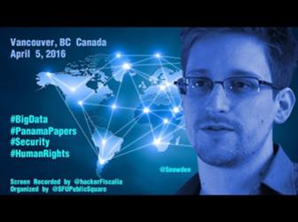 Edward @Snowden: #BigData #PanamaPapers #Security #HumanRights #SFU #Snowden - video thumbnail