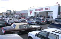 Cars in front of Canadian Tire