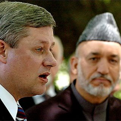 Stephen Harper and Karzai