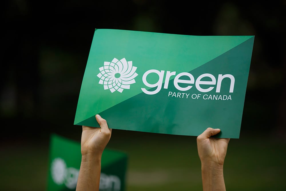 Green Party of Canada sign