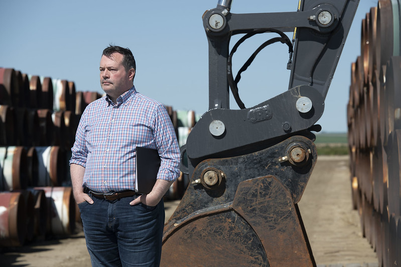Jason Kenney with a pipeline