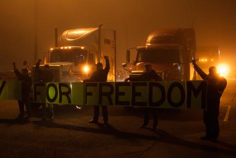 Who's Fuelling the Truckers Protesting Vaccine Mandates?