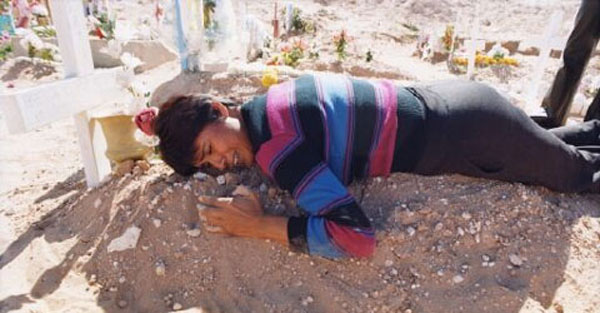 Ciudad Juarez woman crying, Mexico