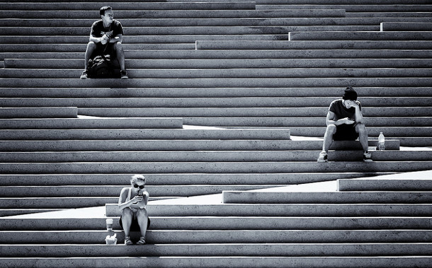 582px version of Lunch on the stairs