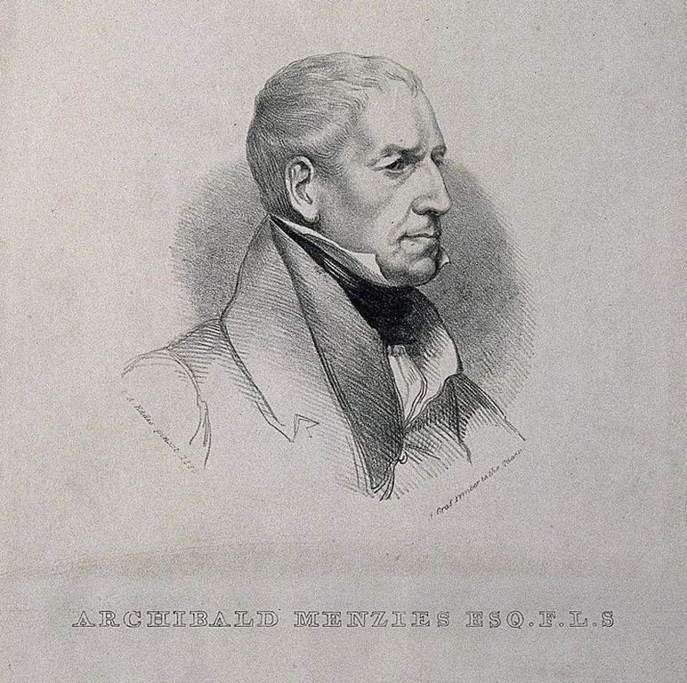 A black-and-white engraving of a man in profile.