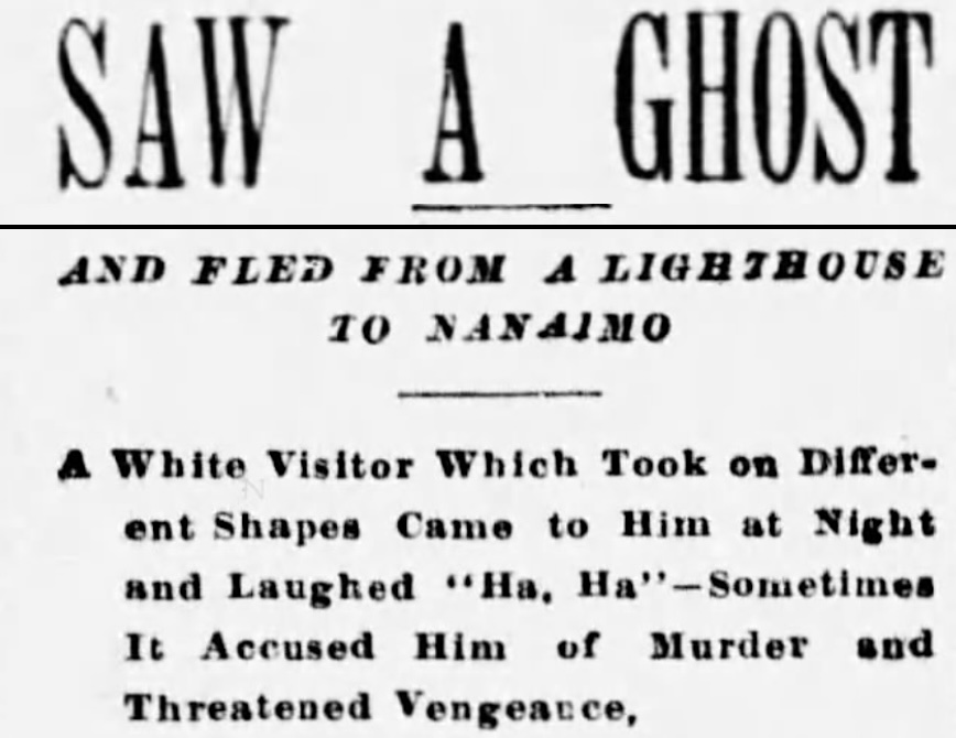 A newspaper headline says, &lsquo;Saw a Ghost.&rsquo;