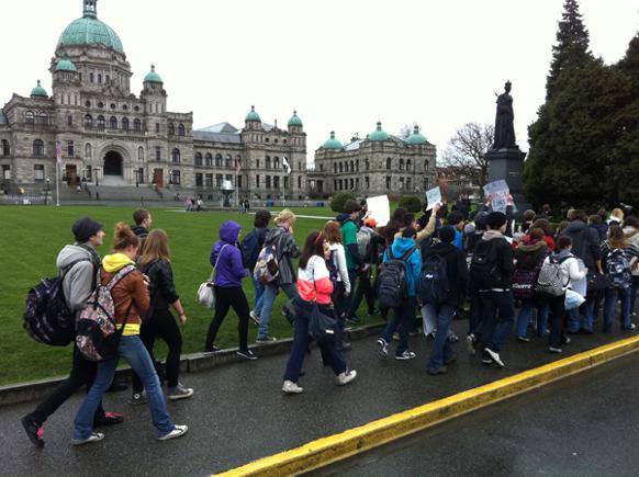 582px version of Student rally in Victoria