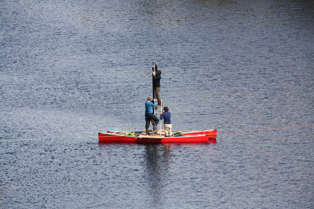 582px version of Archaeologists on a lake on Central Coast