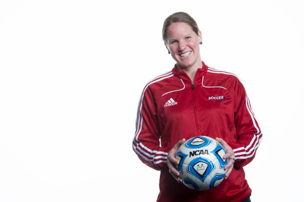 SFU women's soccer coach Annie Hamel