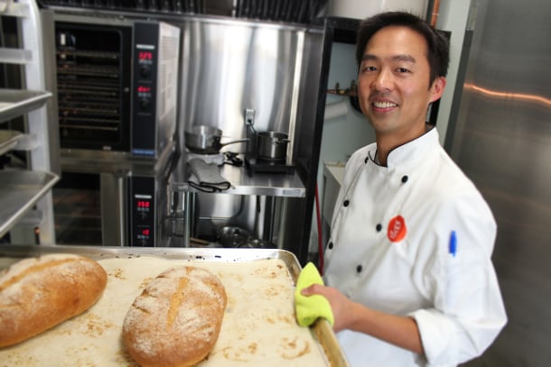 Eric Ho with bread