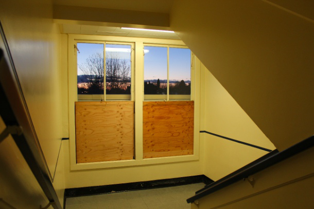 582px version of Broken school window