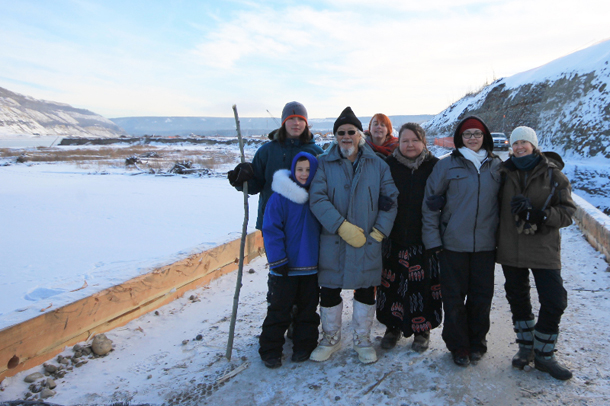 582px version of David Suzuki with Site C protesters