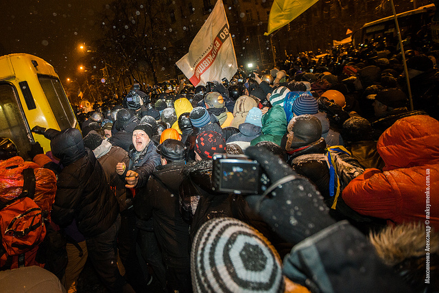 Protestors in Ukraine
