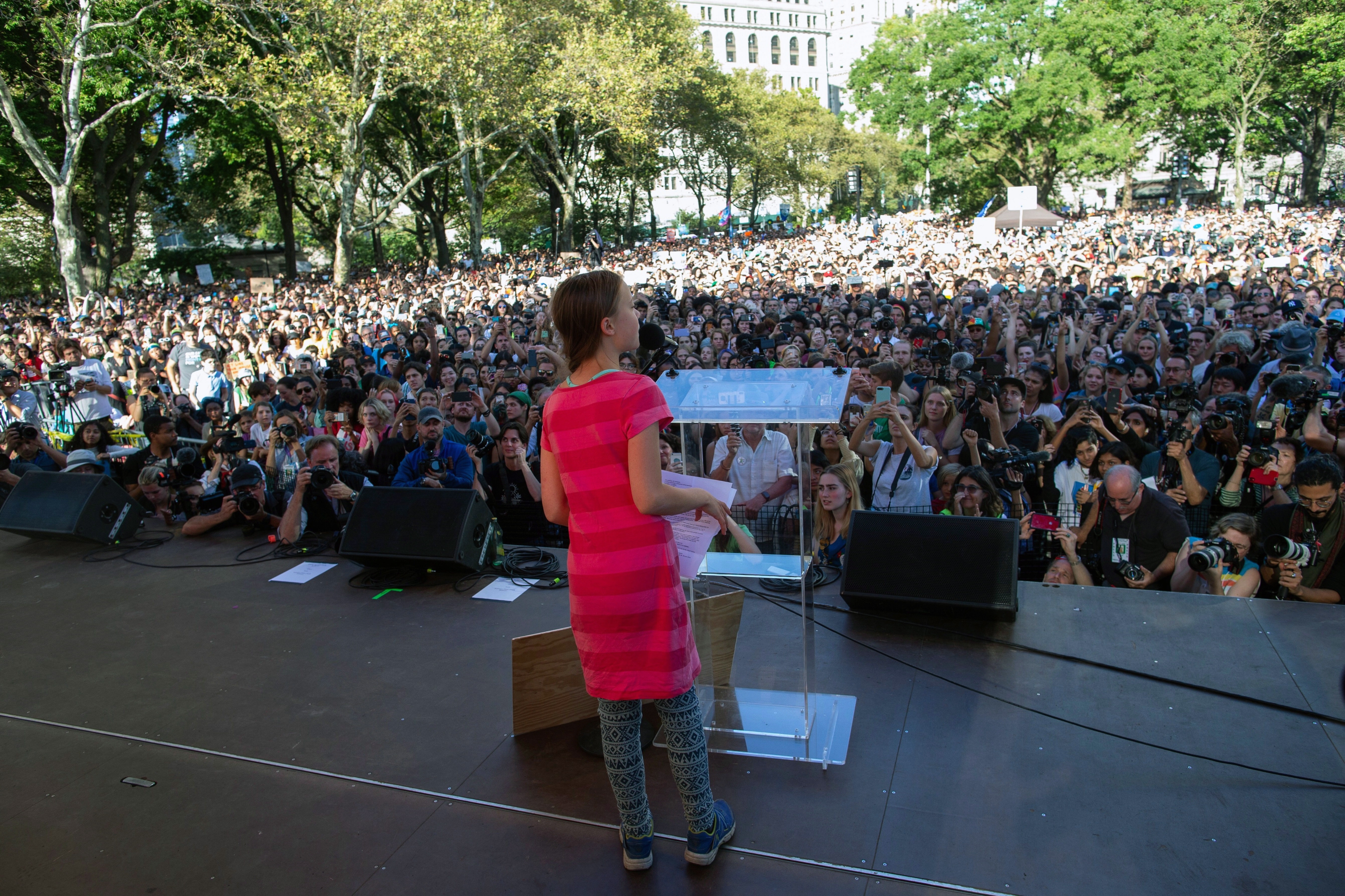 Greta Thunberg at the NYC climate strike
