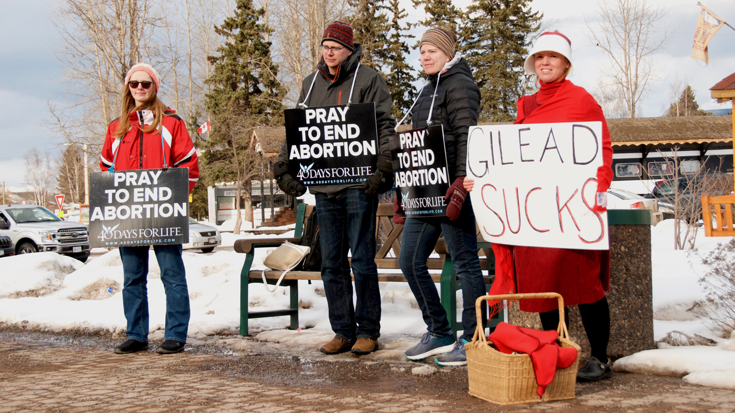 851px version of Gilead Sucks protest, another angle