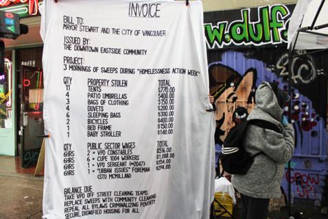 Street Sweeps Steal from Homeless People, Say Downtown Eastside Advocates