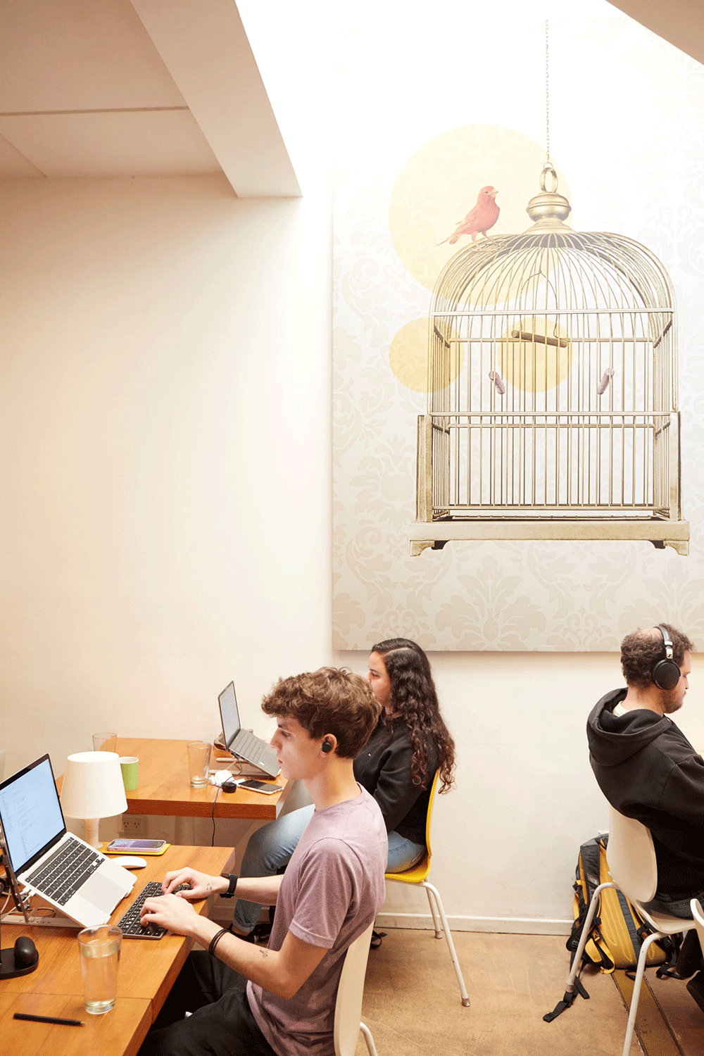 Several people work out of the Urban Station, a co-working space in the Palermo Hollywood neighbourhood of Buenos Aires.