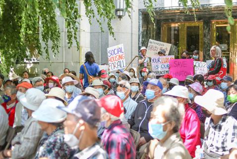 Chinatown Seniors Return to City Hall to Protest 105 Keefer