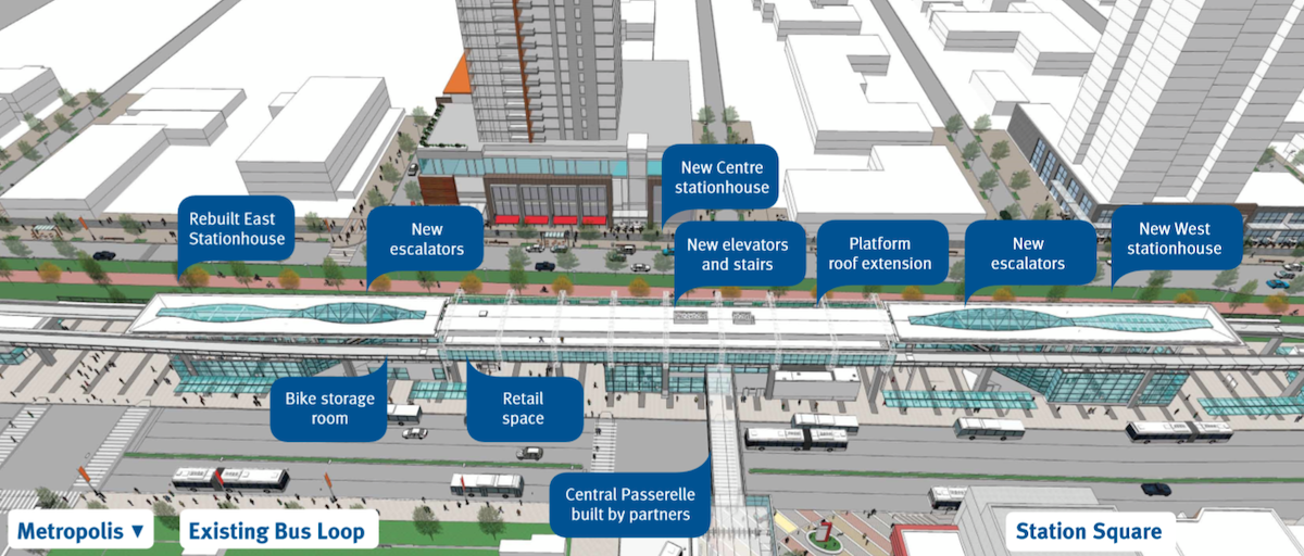 The plan for a new Metrotown Station.