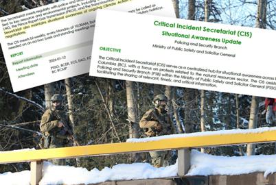 BC’s Protest-Response Team Is Monitoring Treaty Negotiations, Internal Docs Show