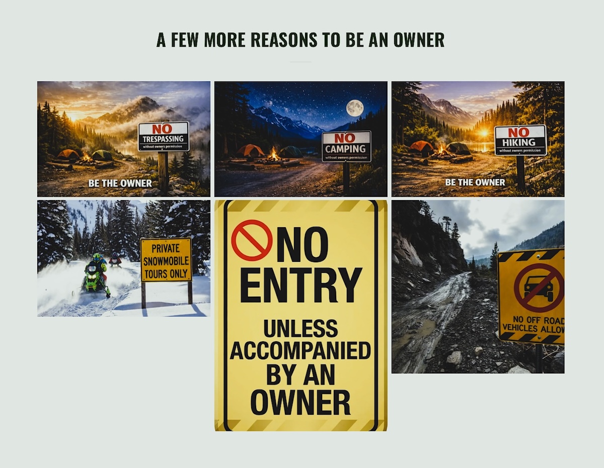 A page from the FreeAlbertaLand site that resembles a real estate listings page.
