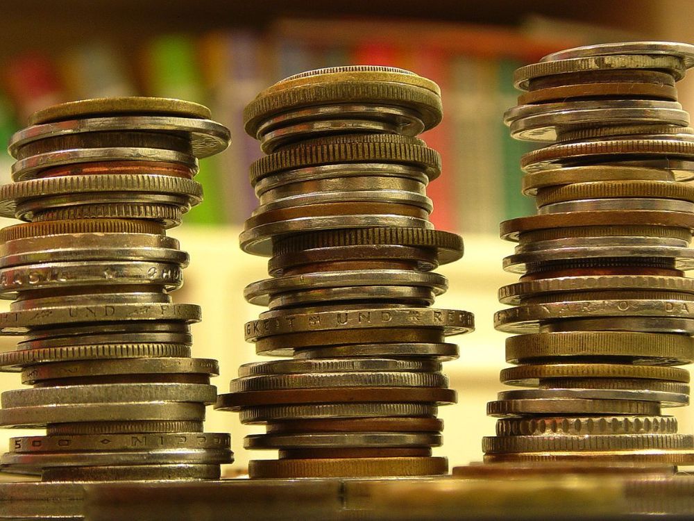A stack of coins.