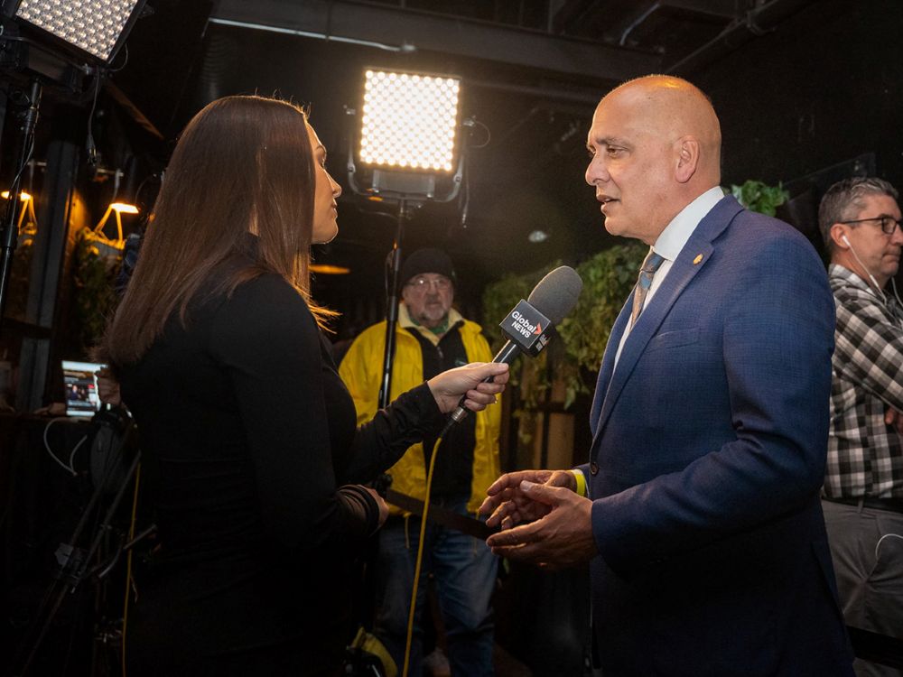 Pete Fry and supporters at the Green Party election night event in Vancouver